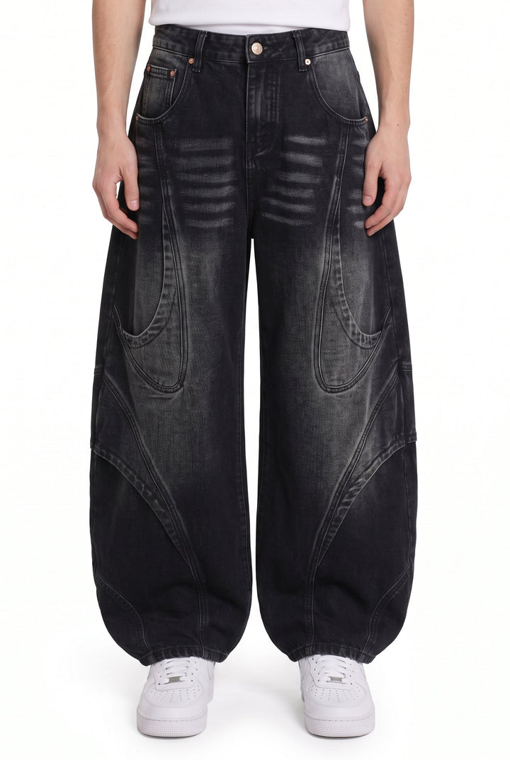 Curved Denim Pants na2822