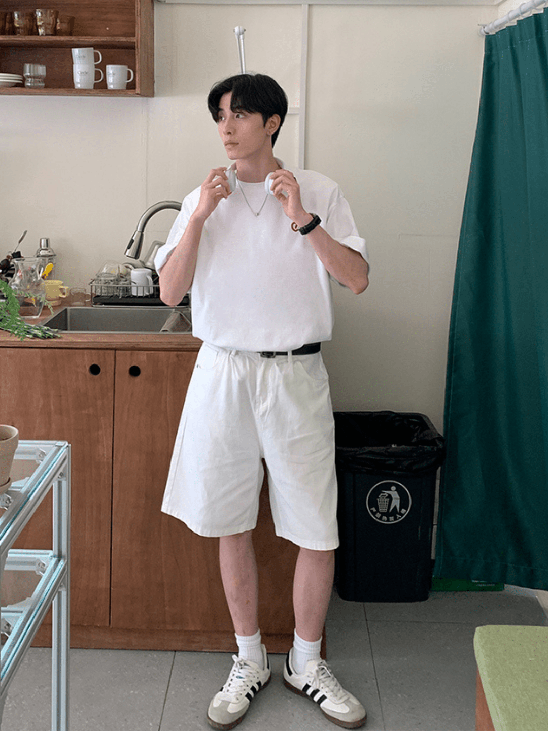 [ONELYC1NS] 한국 버전의 casual shorts na1085