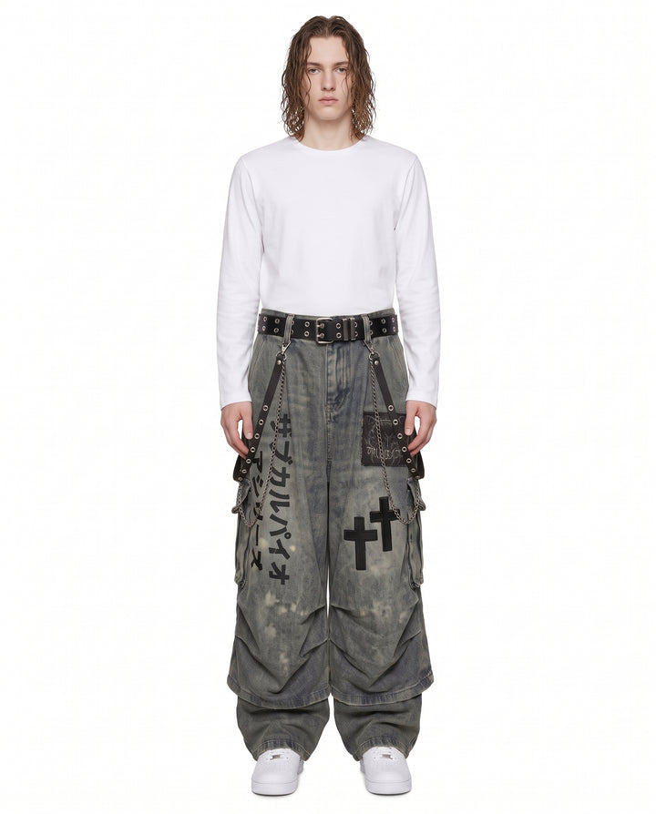 Jeans larghi gotici na3141