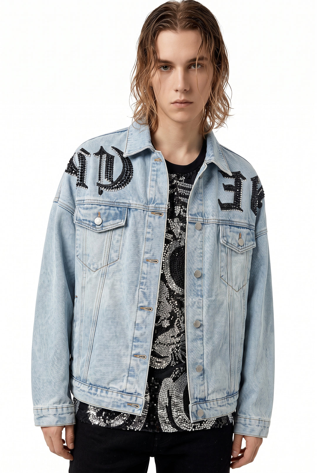 Graphic Denim Jacket na2765