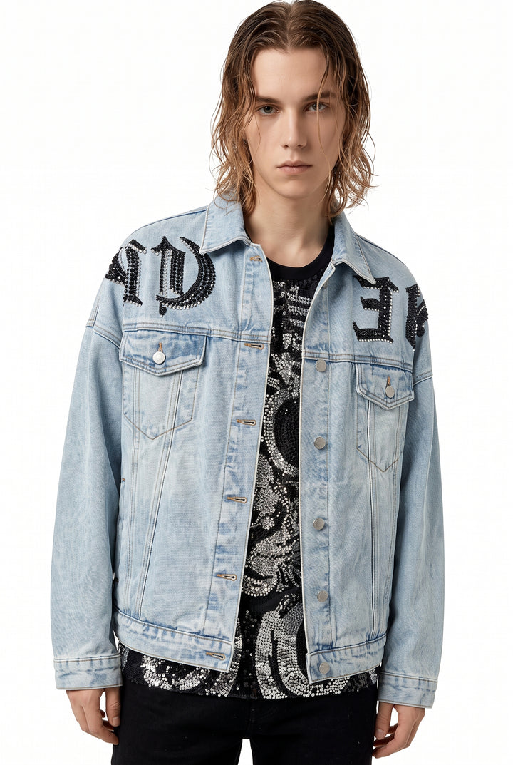 Graphic Denim Jacket na2765