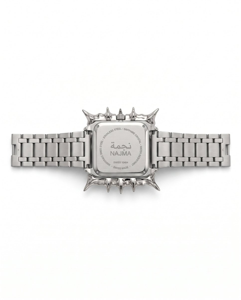 Spiked Metal Watch na3119 - band back