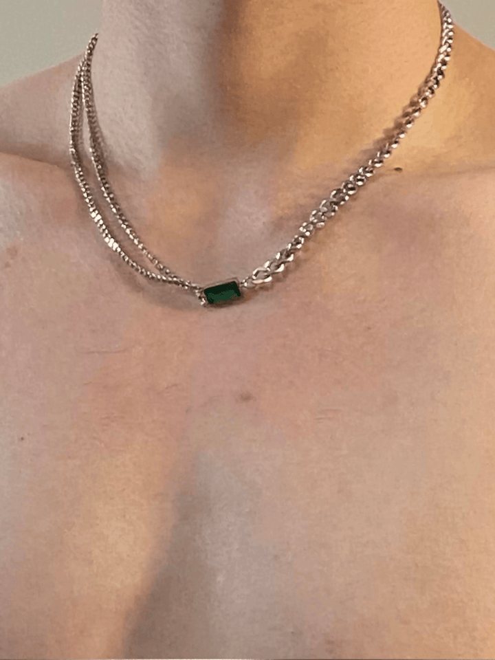 square green diamond necklace na1295
