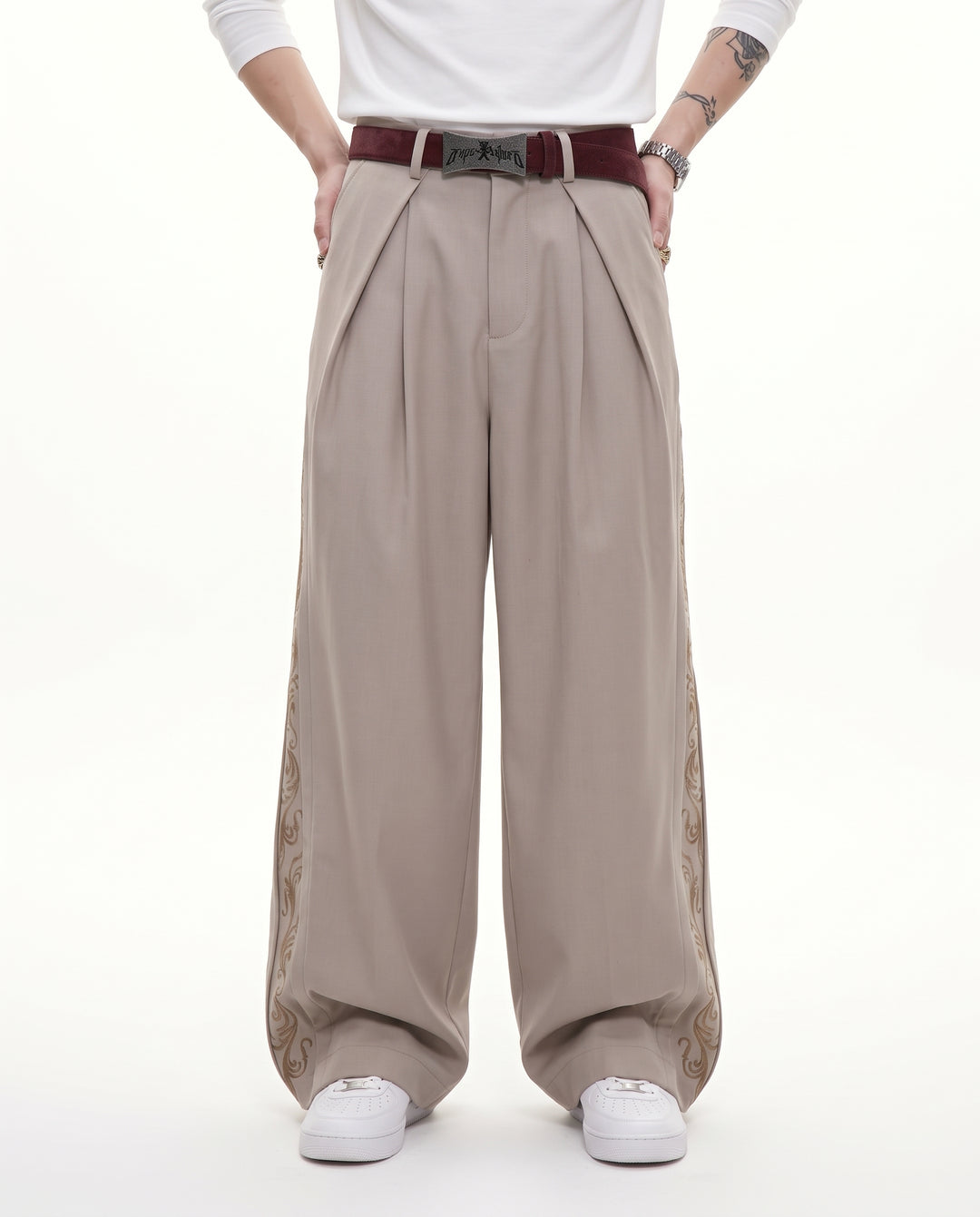 Embroidered Wide Pants na3205