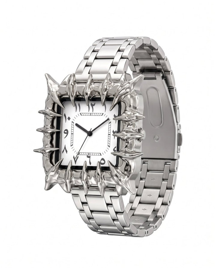 Spiked Metal Watch na3119 - angle