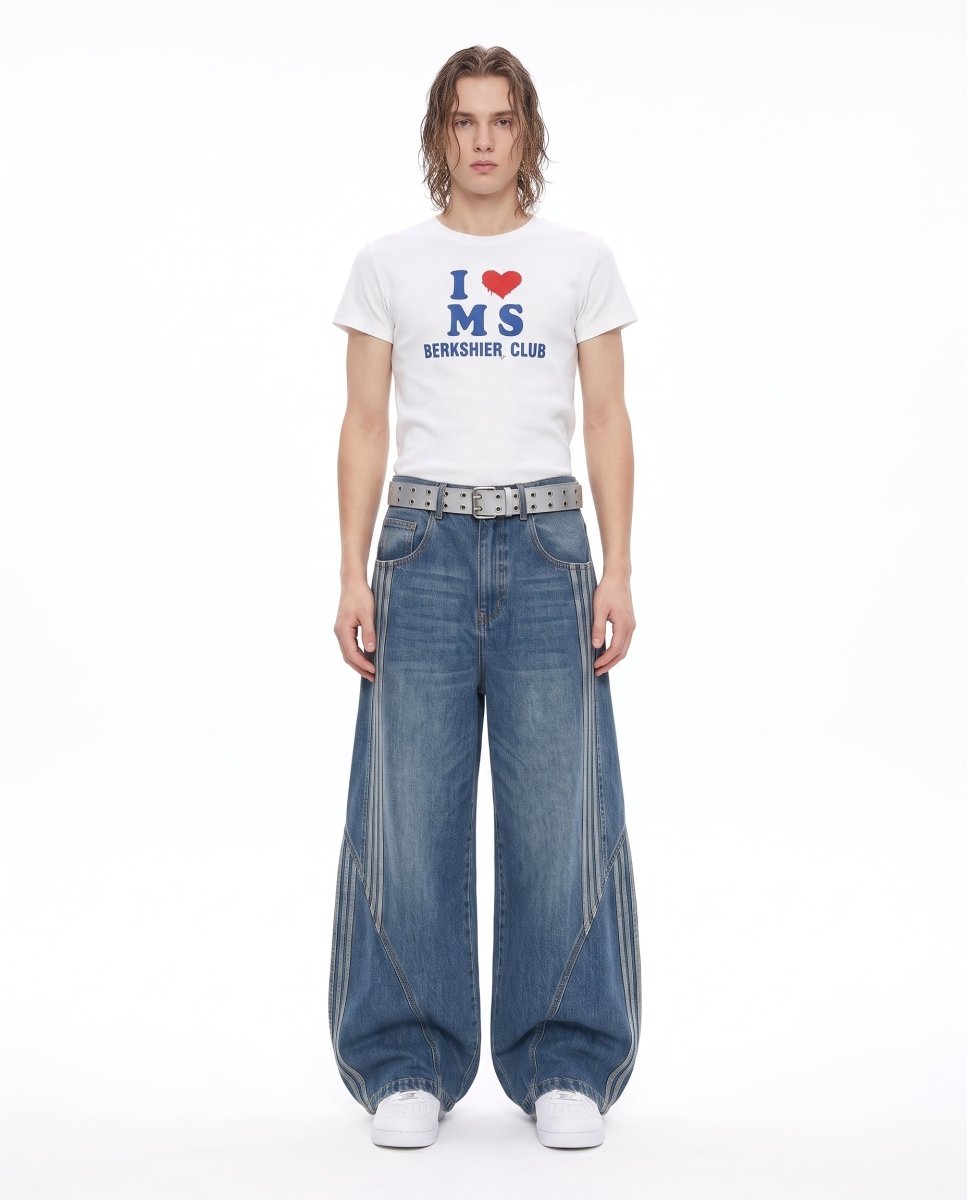 Striped Baggy Jeans na3227