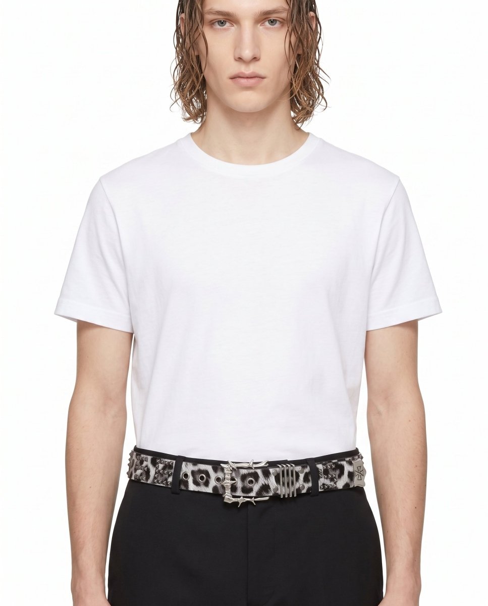 Studded Leopard Belt na2918