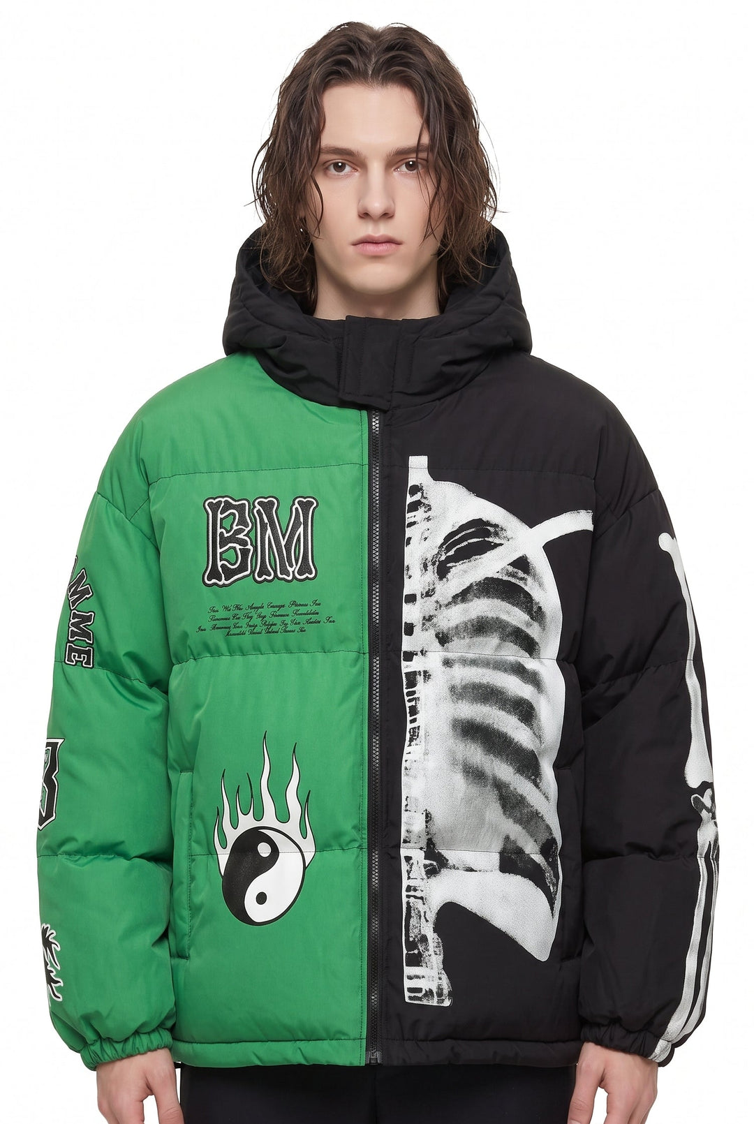 Graphic Puffer Jacket na2828