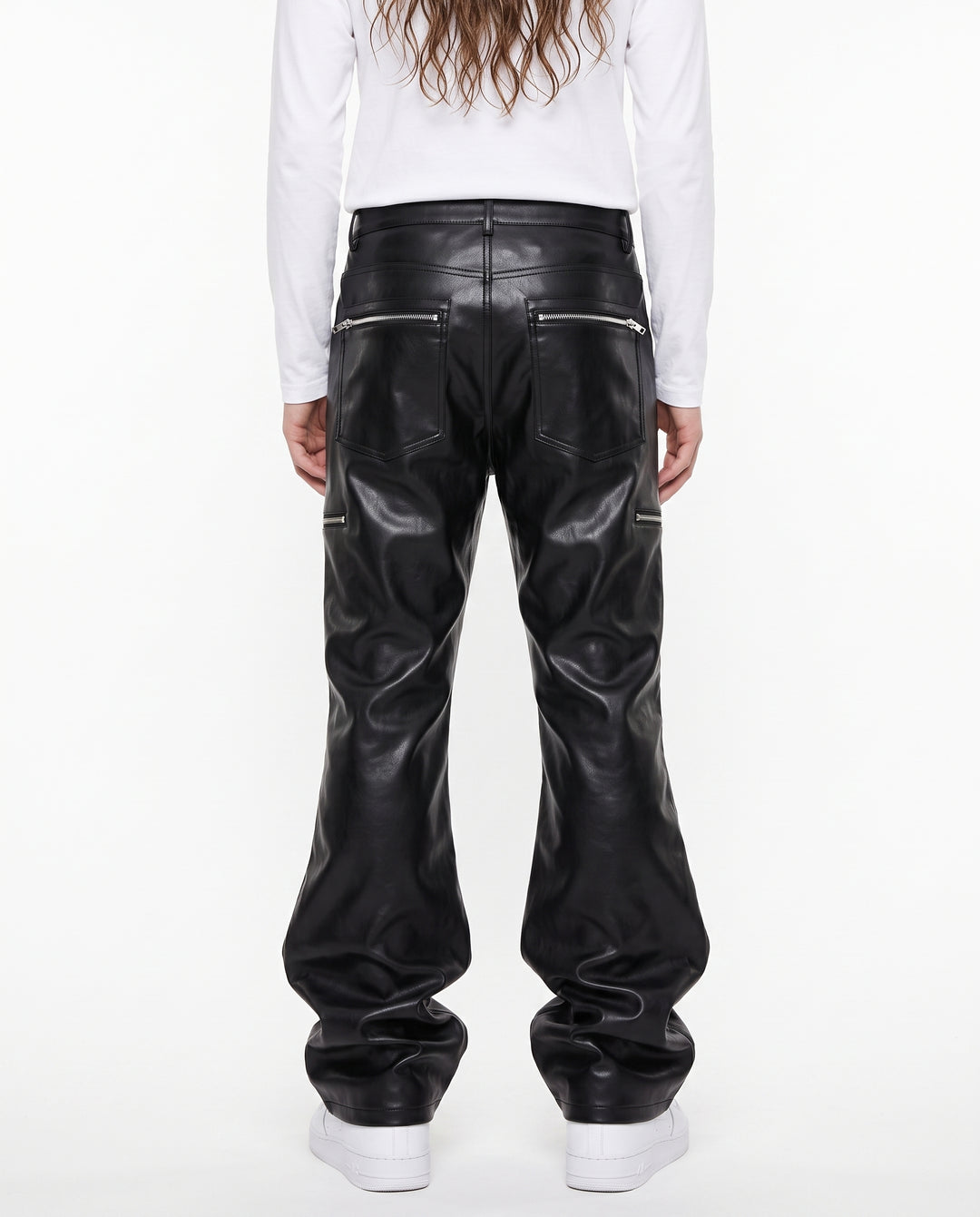 Leather Flare Pants na2941