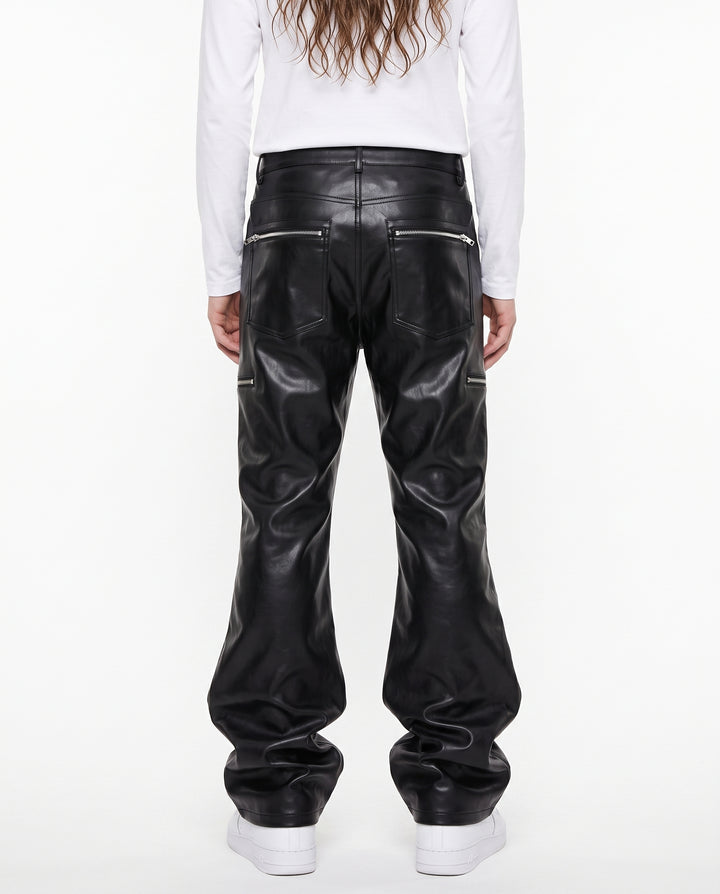 Leather Flare Pants na2941