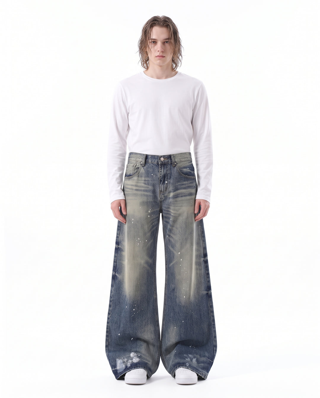 Washed Wide Jeans na3203
