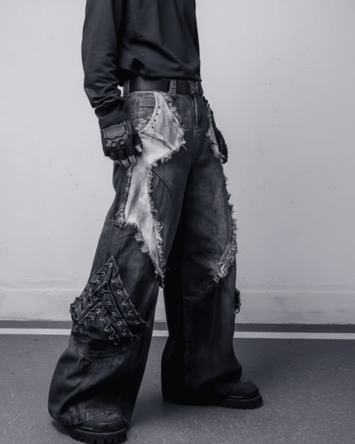 VOID LACE CARGO PANTS na2311