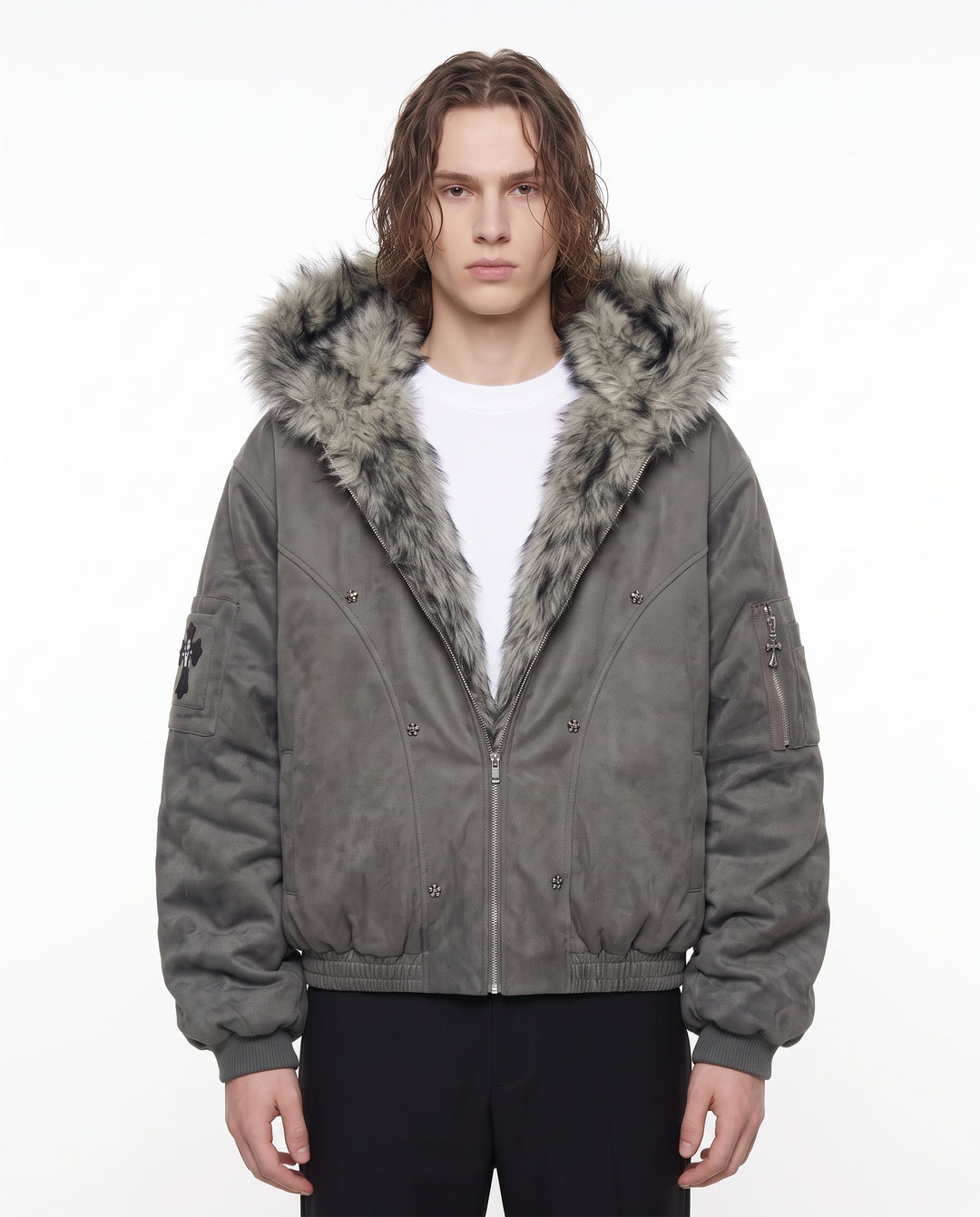 Fur Hooded Jacket na3172