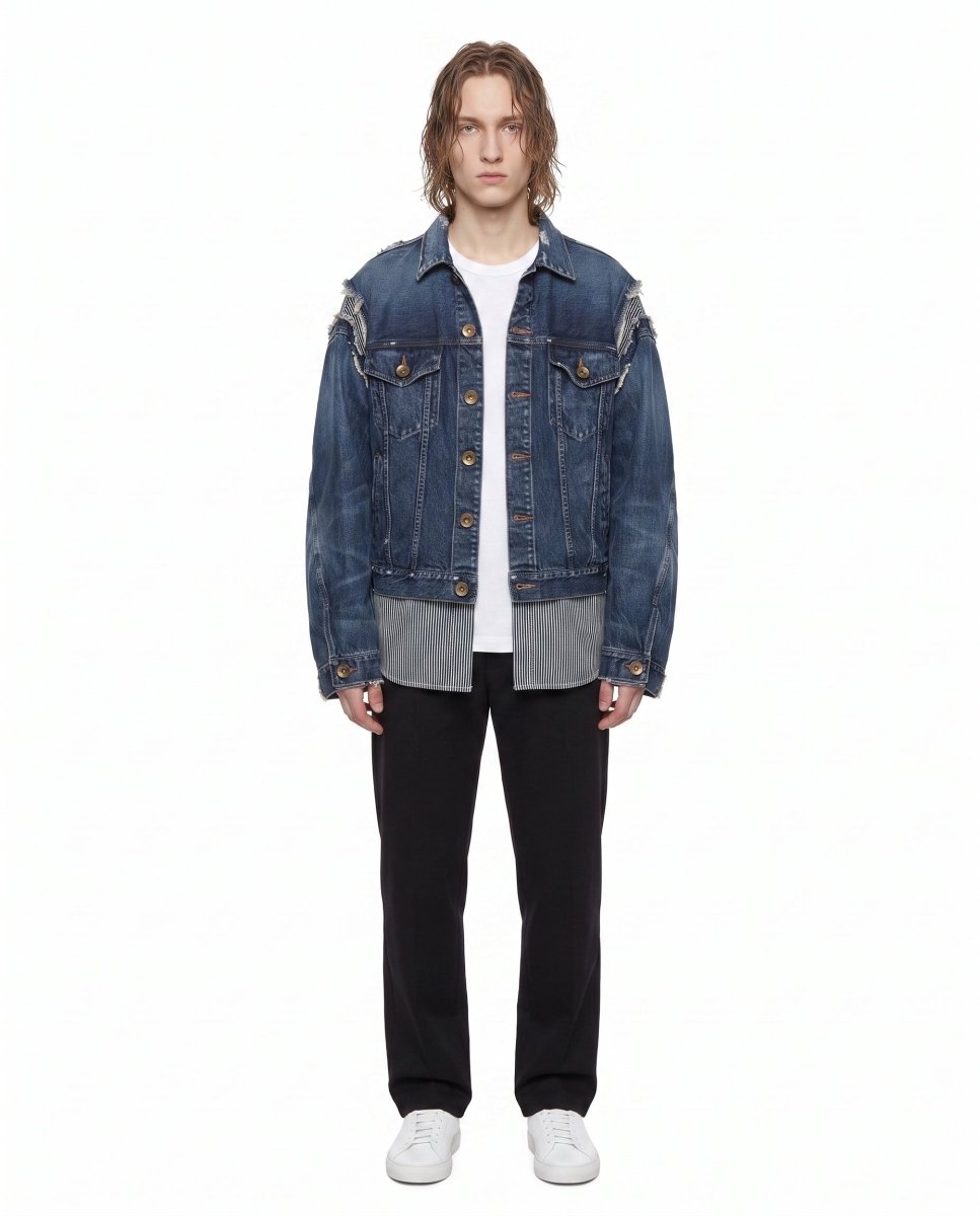 Layered Denim Jacket na3048