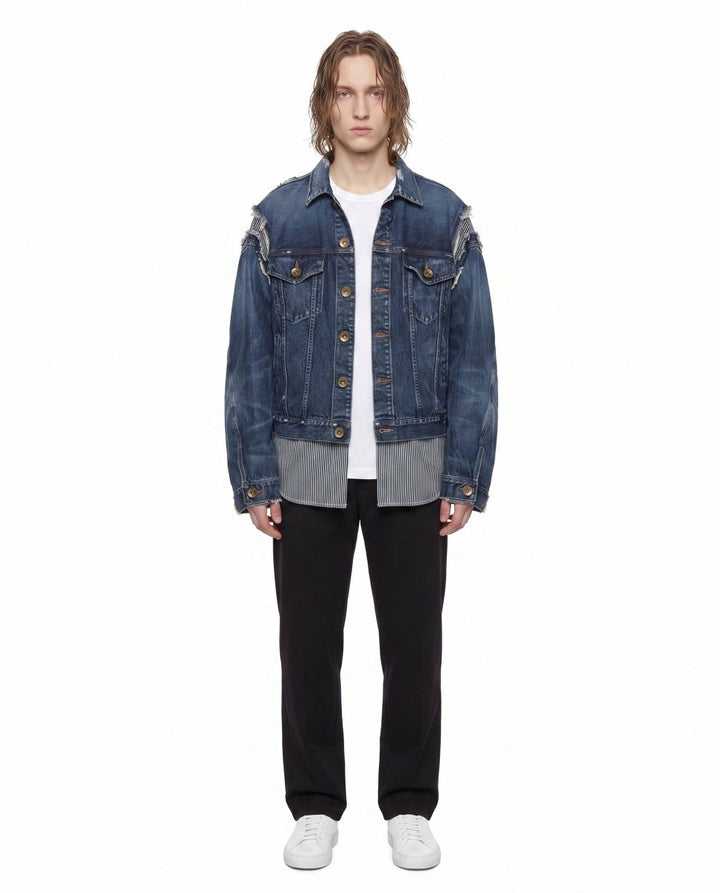 Layered Denim Jacket na3048