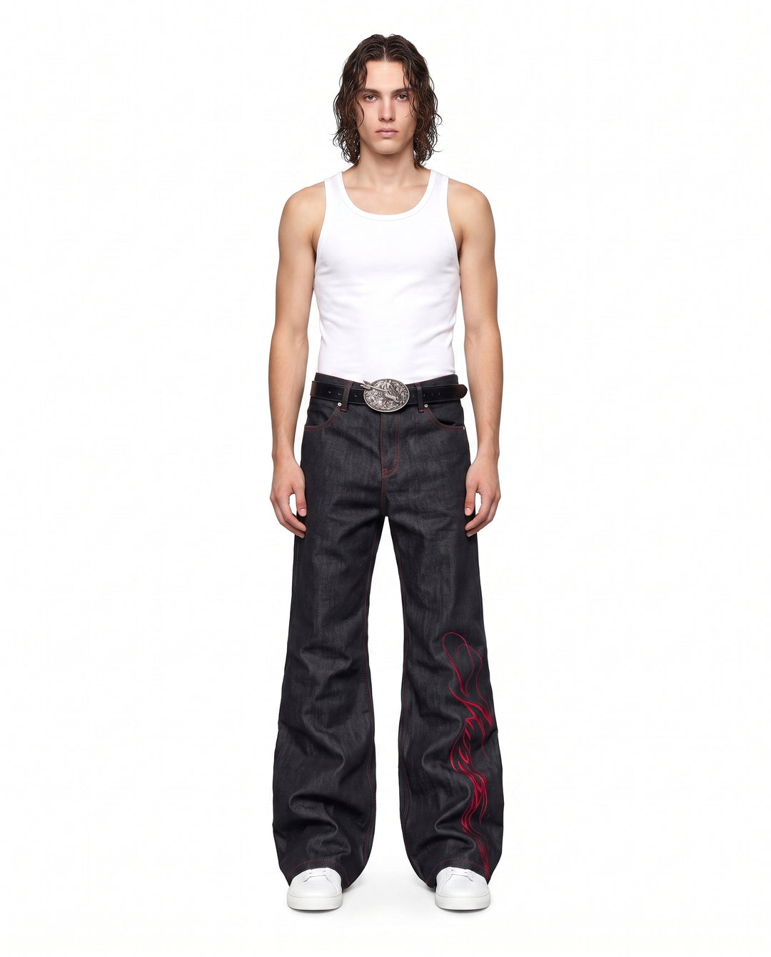 Flared Denim Pants na2965