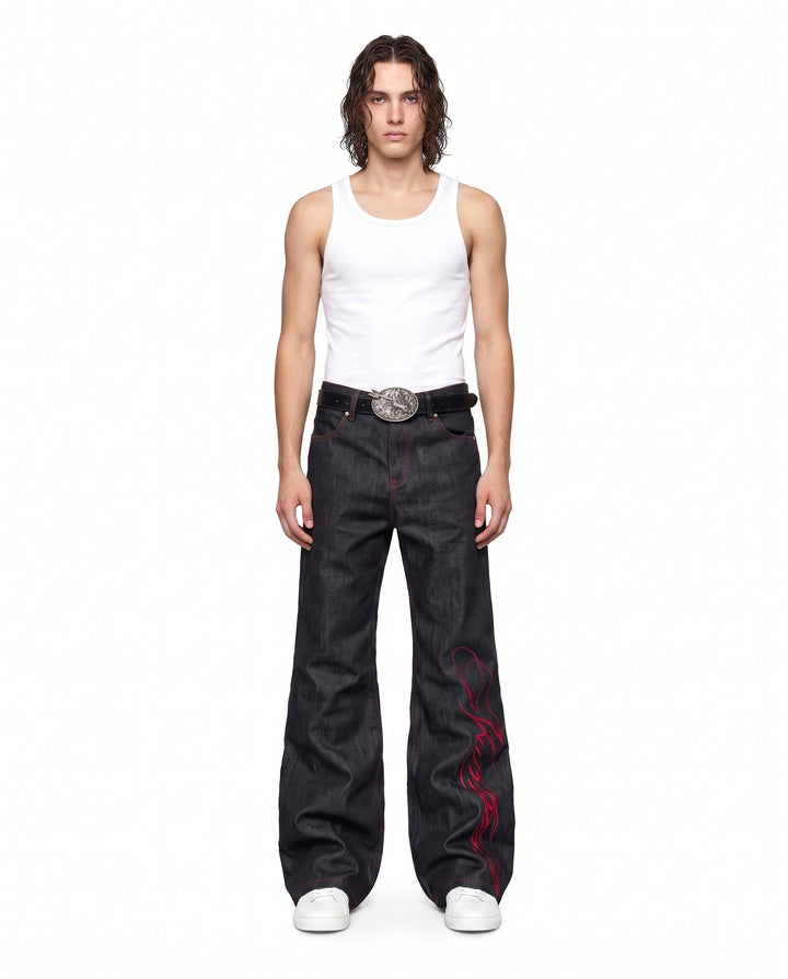 Flared Denim Pants na2965