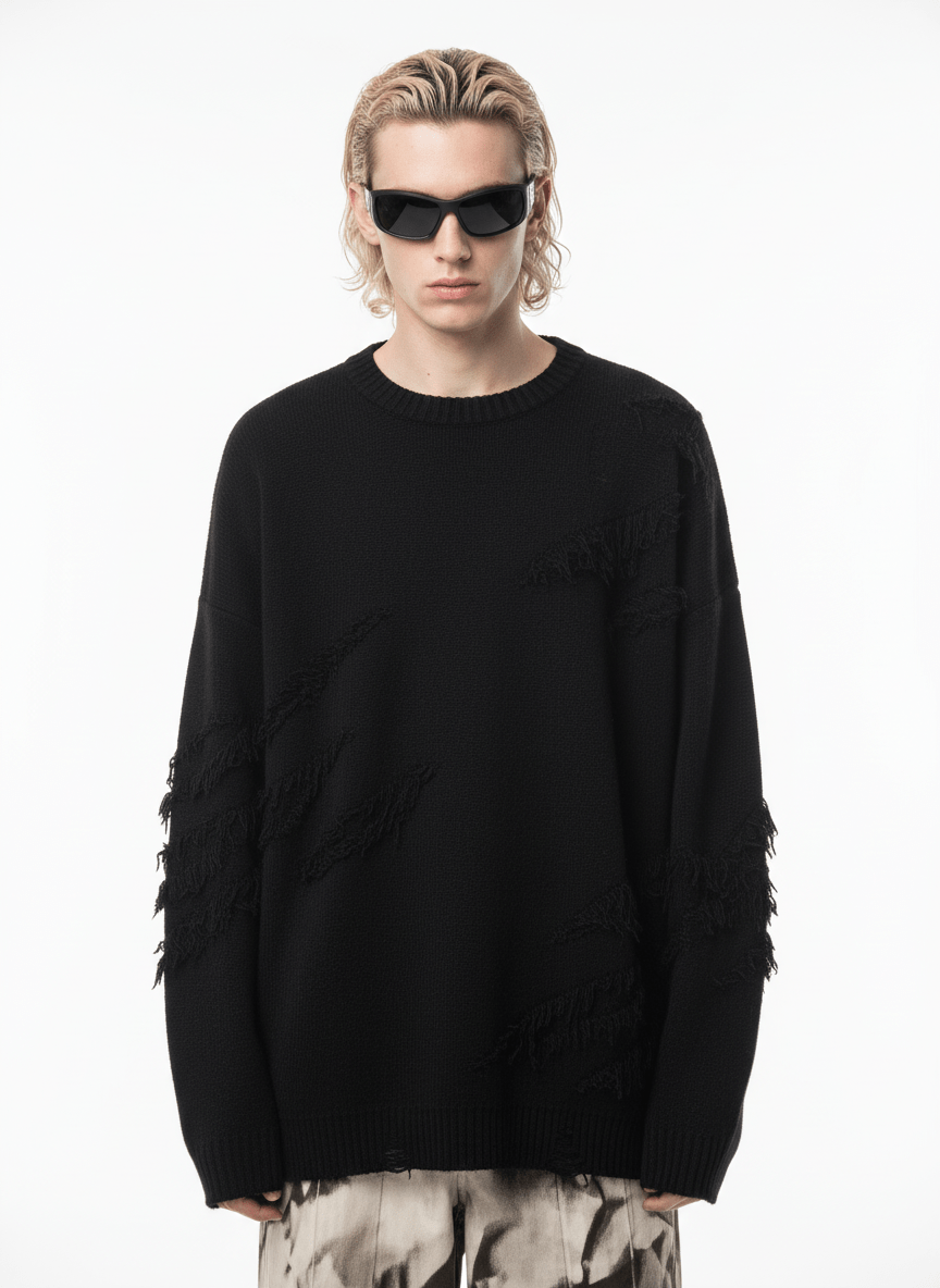 [XPKAEAX] 디자인 라운드 넥 스웨터 NA200