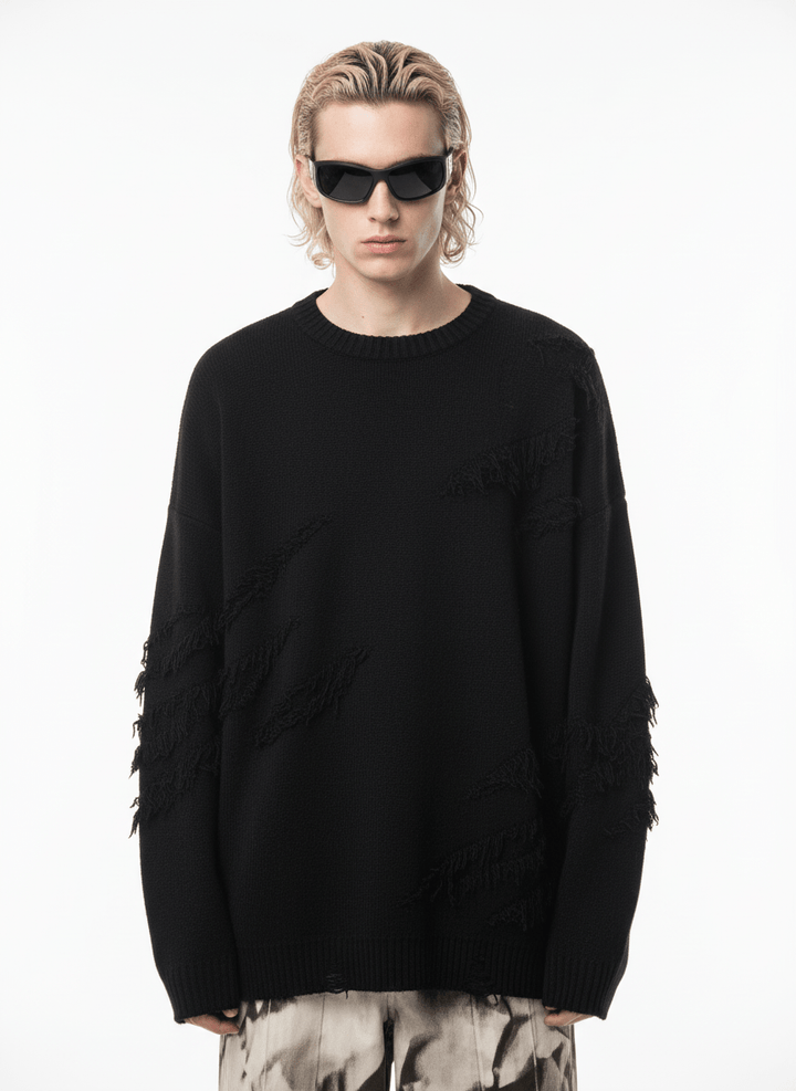 [XPKAEAX] 디자인 라운드 넥 스웨터 NA200