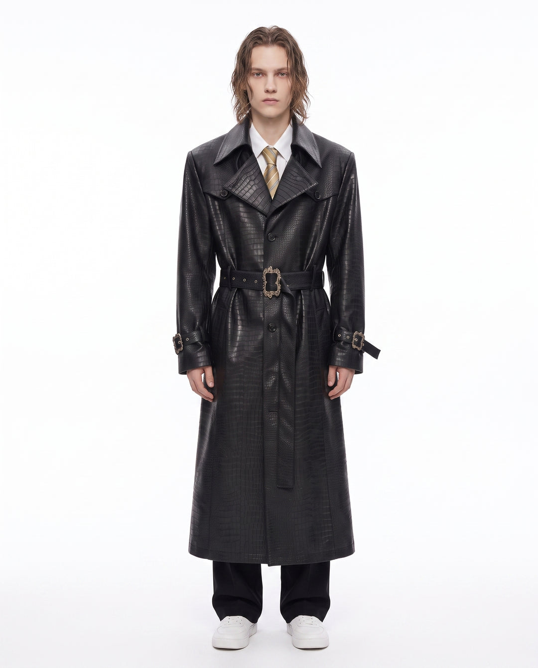 Leather Trench Coat na2990