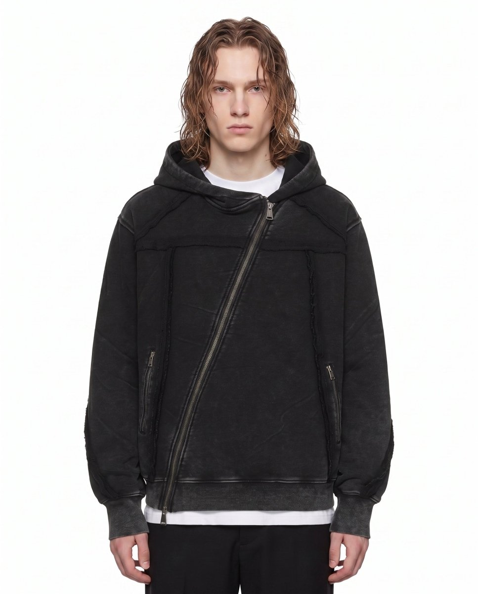 Asymmetric Zip Hoodie na3032