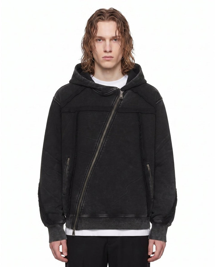 Asymmetric Zip Hoodie na3032