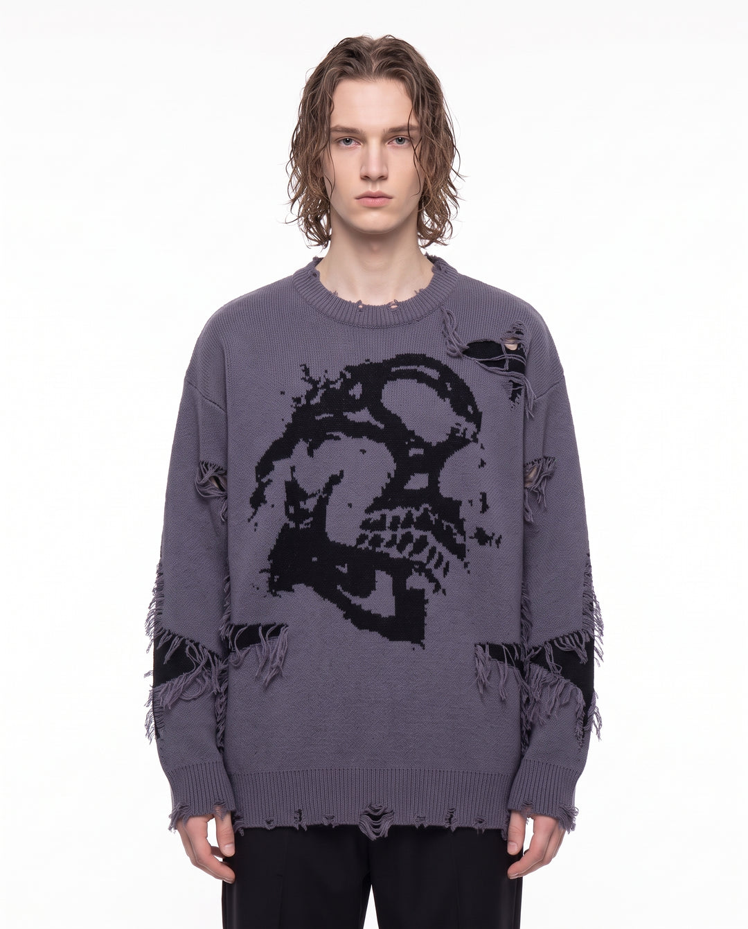 Skull Knit Sweater na3244