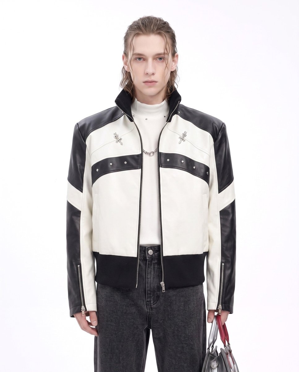 Metallic Moto Jacket na3038