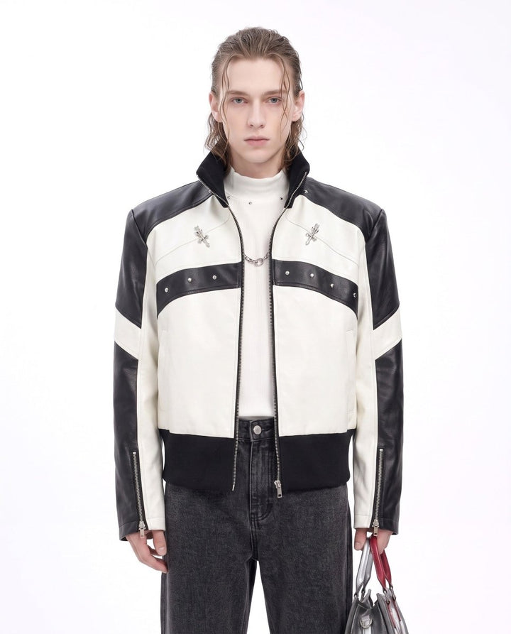 Metallic Moto Jacket na3038
