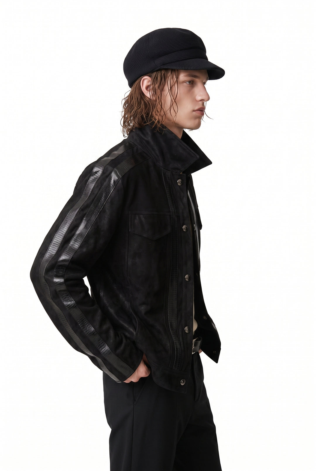Cropped Leather Jacket na2787