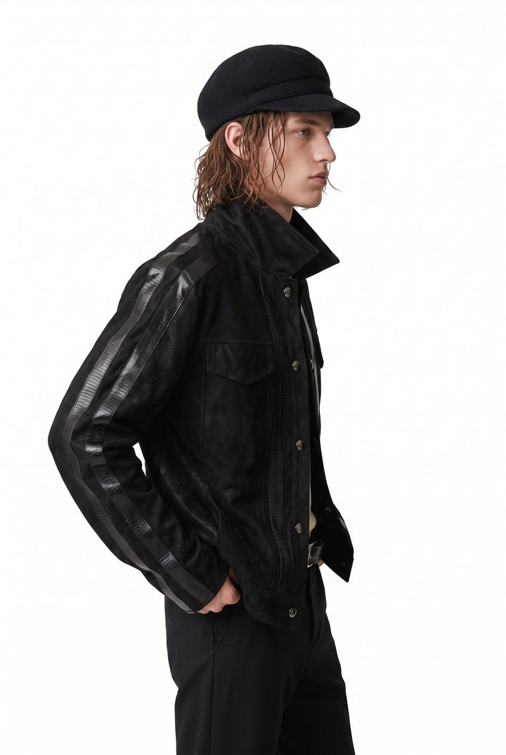 Cropped Leather Jacket na2787