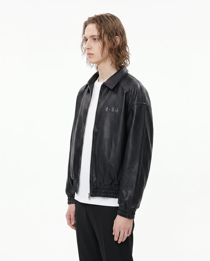 Graphic Leather Jacket na2951