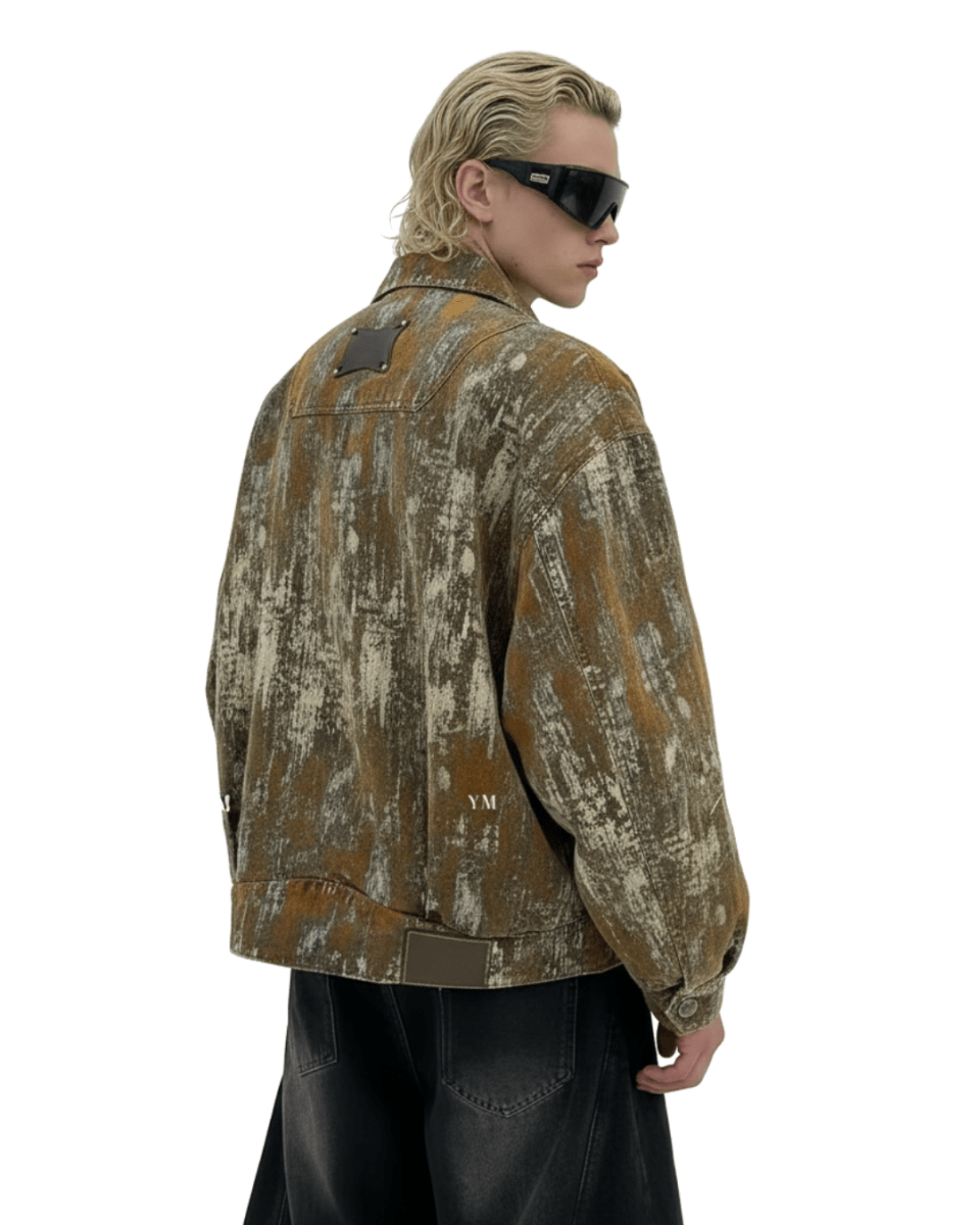 Nanostudio Rust Fade Art Denim Jacket (na2212)