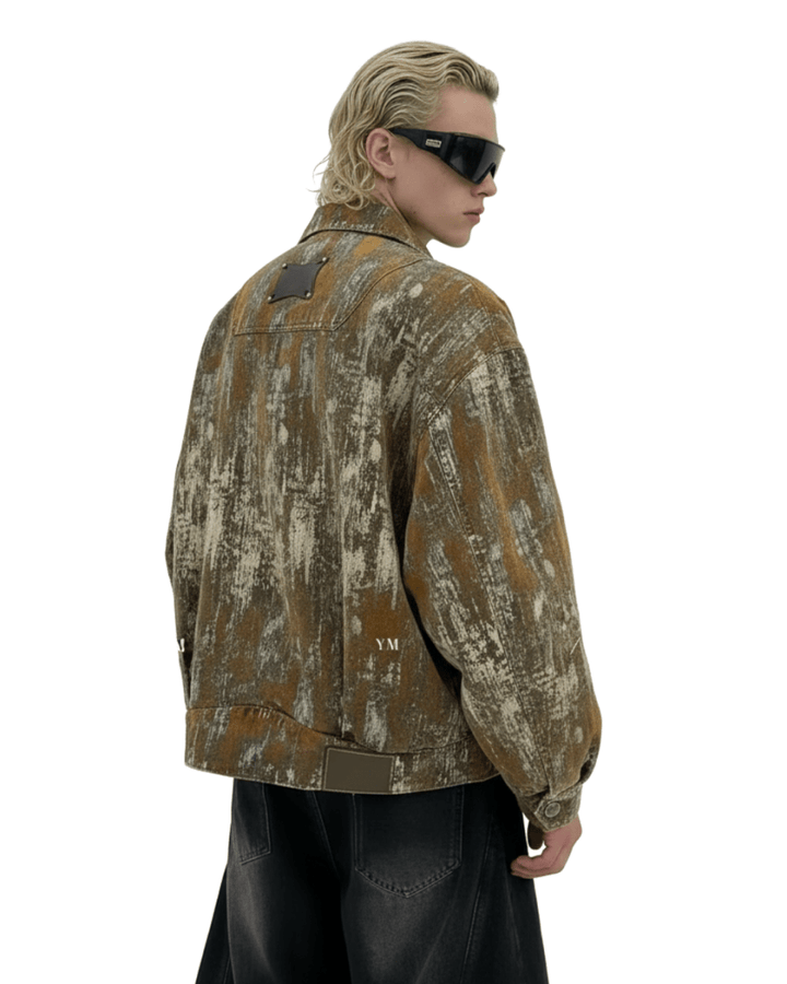 Nanostudio Rust Fade Art Denim Jacket (na2212)