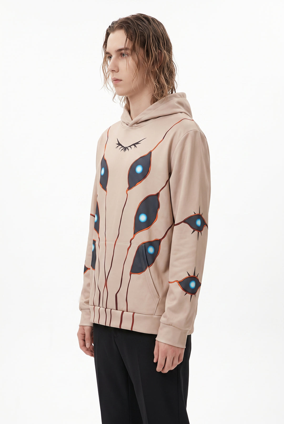 Graphic Paneled Hoodie na2761