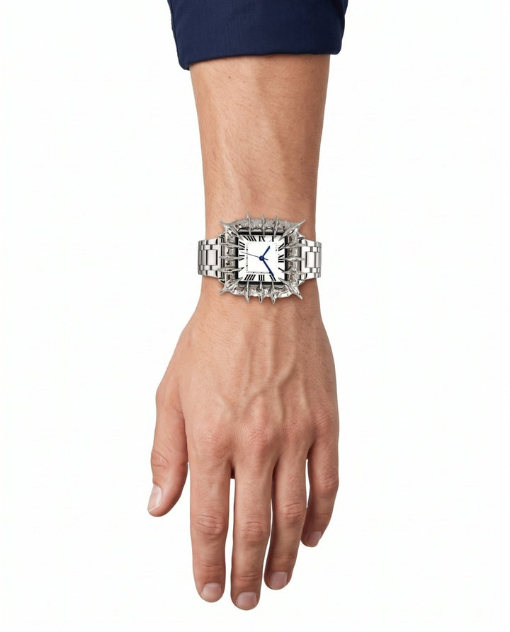 Spiked Metal Watch na3123 - worn
