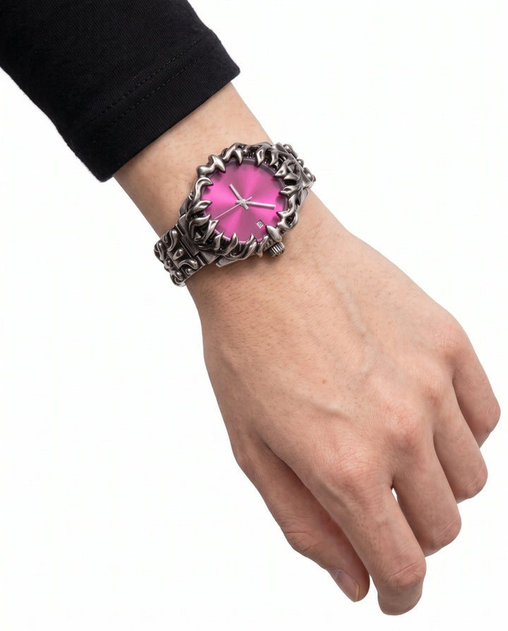 Gothic Metal Watch na3110 - worn_pink2