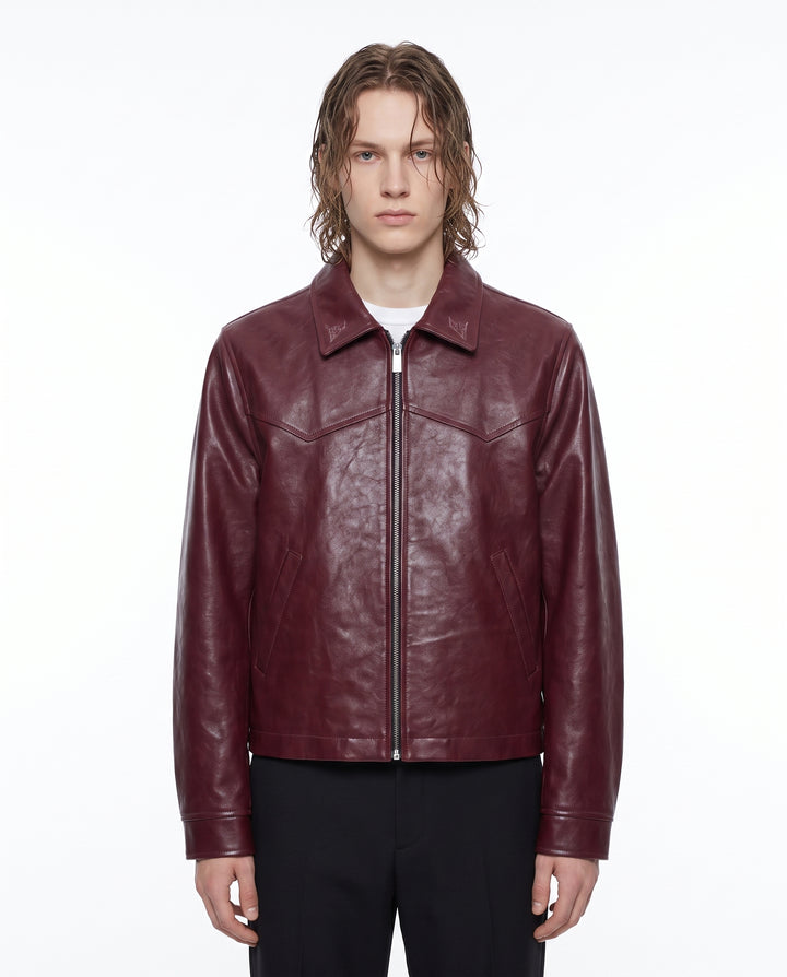 Graphic Leather Jacket na2948
