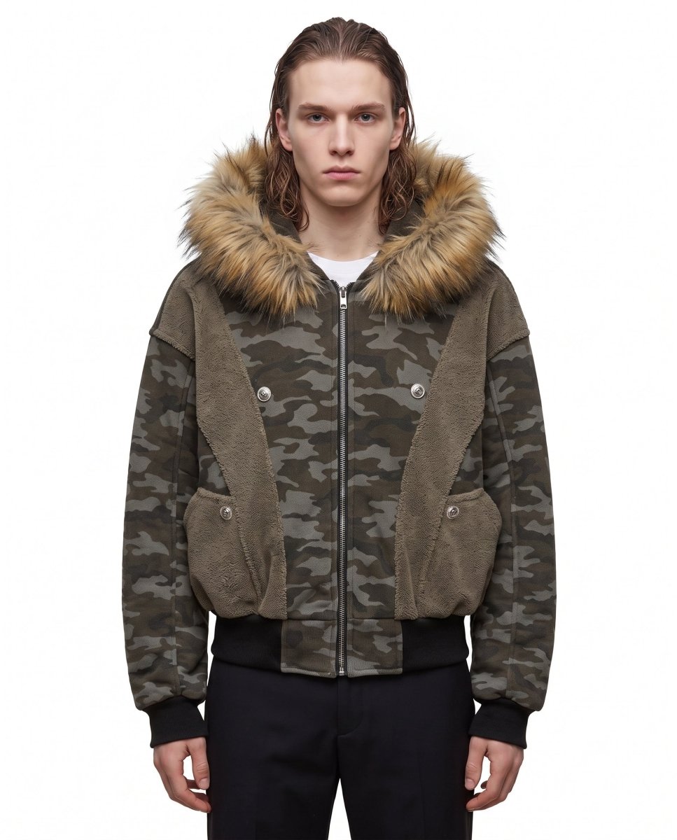 Camo Fur Jacket na3098