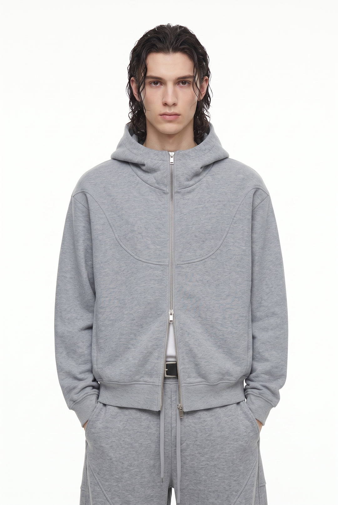 Gray Zip Hoodie na2824