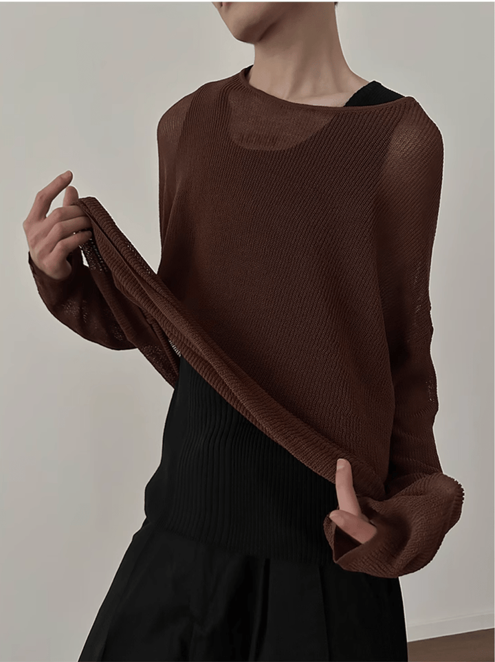 [GENESISBOY] lazy style hollow sweater na1074