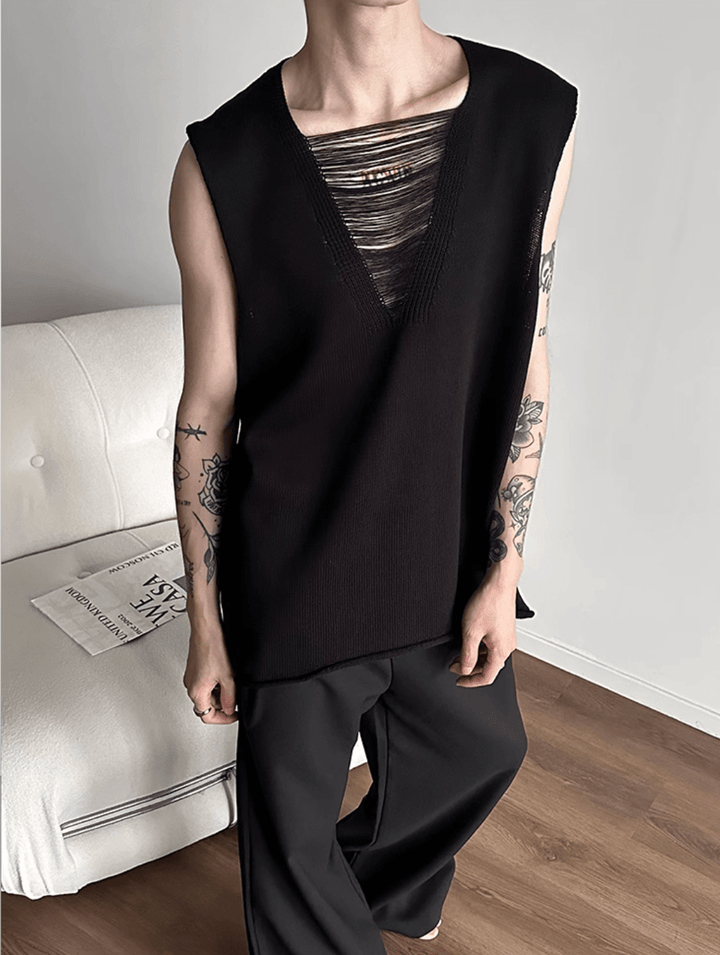 【GENESISBOY】drawstring neckline design knitted na1222