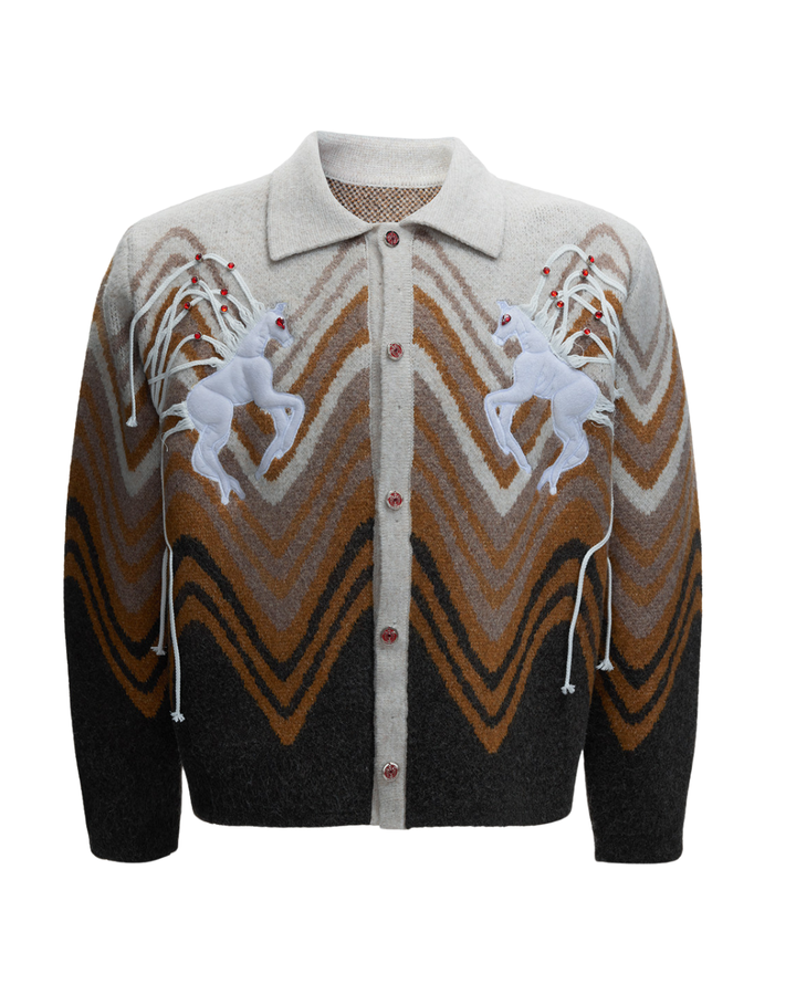 【ArguE CulturE】MYTHIC UNICORN KNIT JACKET na2288