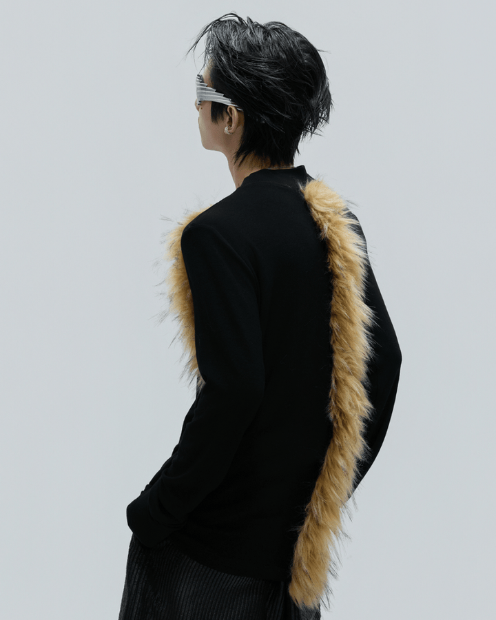 [ArguE CulturE] Golden Fang Fur Knit na2253