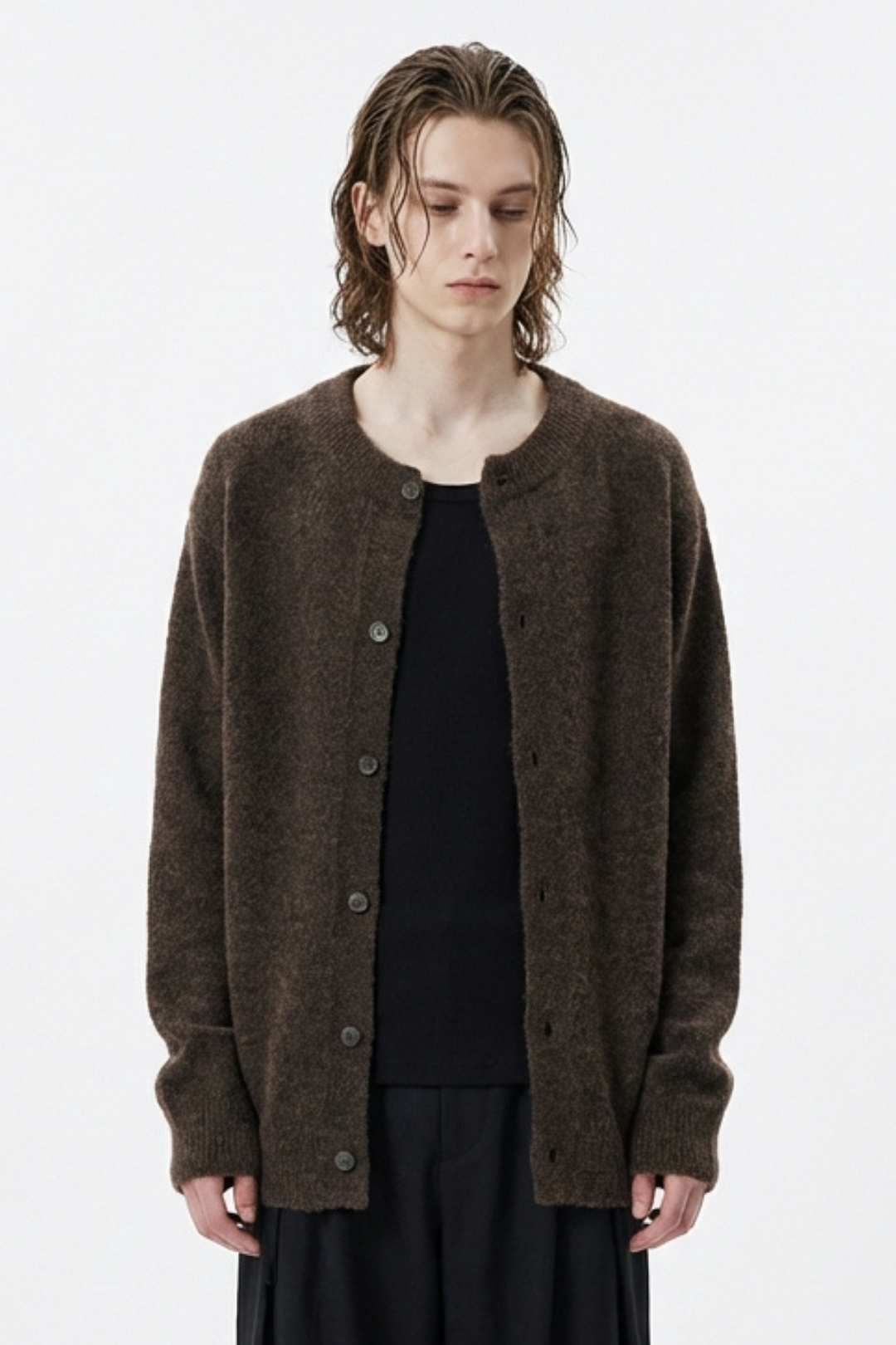 Soft Wool Button Cardigan na2362