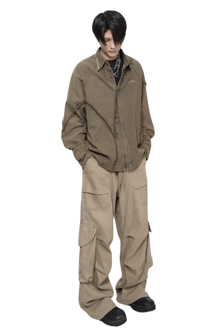 Frayed Edge Oversized Shirt na2455