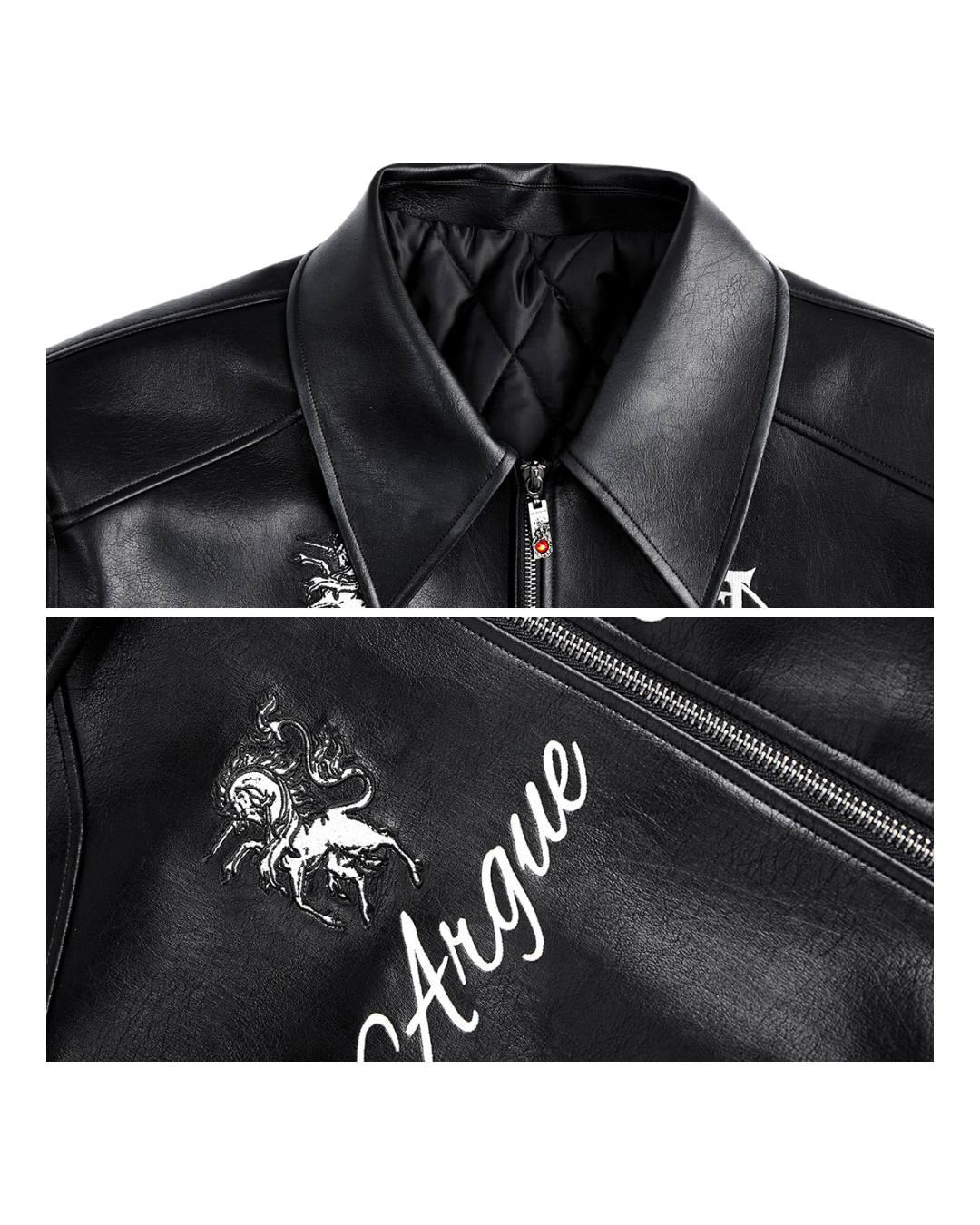 [ArguE CulturE] BLACK HORSE LEATHER JACKET na2287