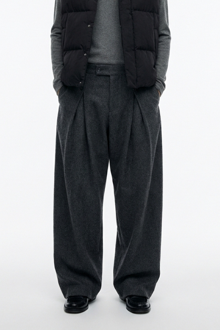 Wide Tuck Slacks na2361