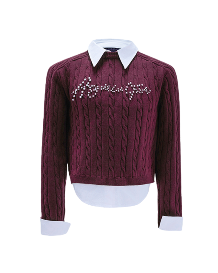 [ArguE CulturE]Pearl Logo Knit Sweater na2267