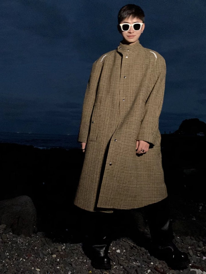 [ESC MAN STUDIO] mid-length wool coat na1616